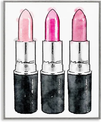 Miniatura 26 de Stupell Industries Fashioner - Librero de maquillaje con acuarela dorada blanca, diseño de Amanda Greenwood, arte de pared, 11 x 14 pulgadas, marco