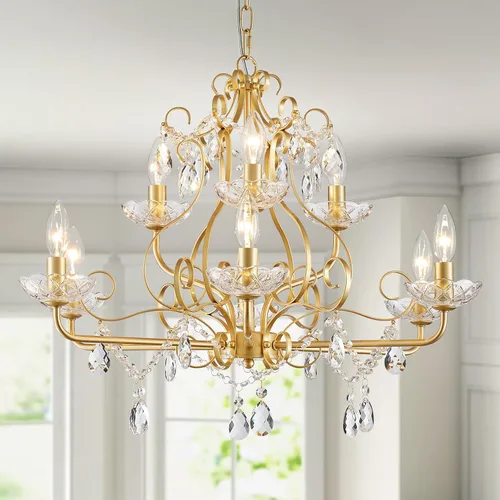 Miniatura 23 de WUZUPS Apliques de pared de 3 luces para dormitorio, sala de estar, baño, base E12, dorado