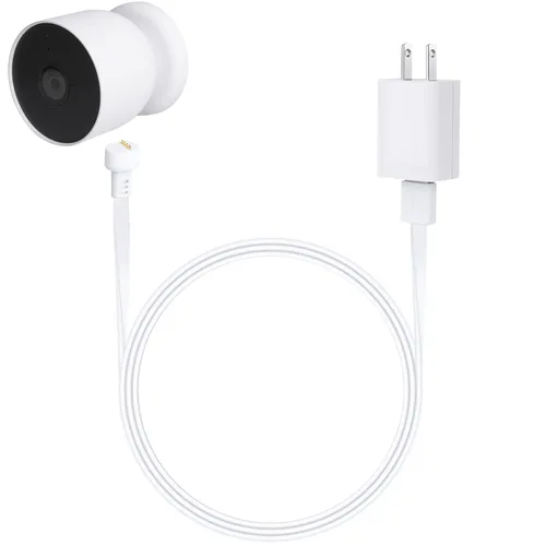 Miniatura 8 de Adaptador de corriente compatible con Google Nest Cam para exteriores o interiores, batería – 6.5 pies/6.6 ft resistente a la intemperie cable