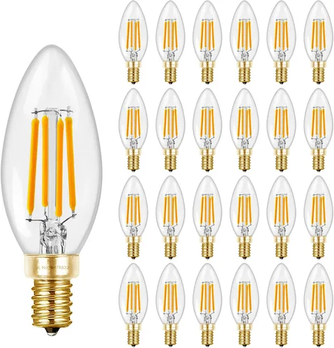 Miniatura 10 de Hizashi - Focos de candelabro LED E12, B11 tipo B, regulables, equivalente a 60 W, 5,000 K, luz diurna, 90+CRI, 6 W, 550 lúmenes, certificación UL