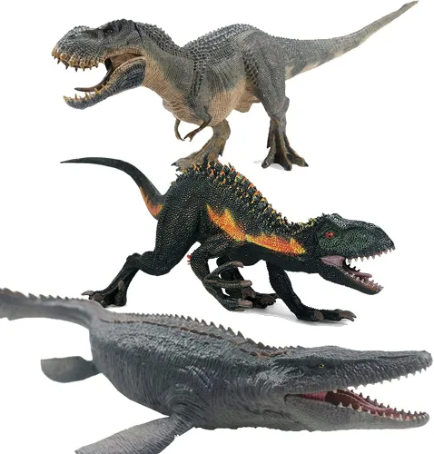 Miniatura 7 de EOIVSH Megalodon & Mosasaurus - Juego de juguetes de dinosaurios realistas, figuras de monstruos marinos del océano para recuerdos de fiesta