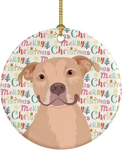 Miniatura 220 de Caroline's Treasures Bulldog Francés Azul de Navidad Adorno de Cerámica Decoraciones Colgantes para Árbol de Navidad para Hogar Navidad, Festividad