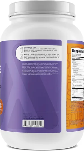 Miniatura 3 de TransformHQ Batido nocturno, Sleep + Protein Blend, 28 porciones, sabor a tarta de manzana y caramelo