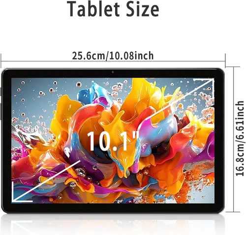 Miniatura 7 de Tablet Android de 10.1 pulgadas, tableta Android 15 para adultos con procesador Octa-Core, 12 GB de RAM 128 GB ROM (hasta 2 TB), pantalla de 1280 ×