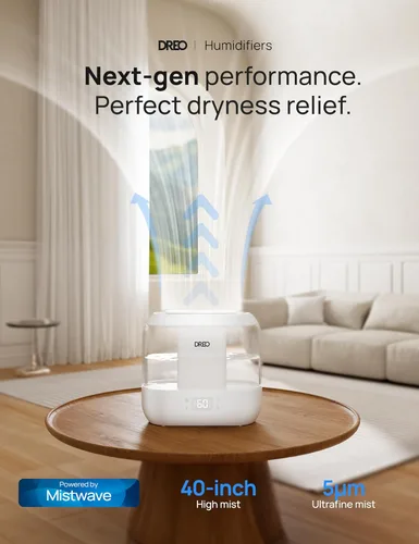 Miniatura 4 de Dreo Humidificadores inteligentes para dormitorio, humidificador de gran tamaño de 4 L de llenado superior para habitación grande con 28 dB, tiempo