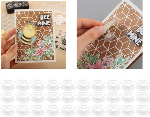 Miniatura 15 de Juego de 42 planeadores para tarjetas deslizantes giratorias deslizantes con troqueles de corte deslizantes de doble cara para hacer tarjetas, 42