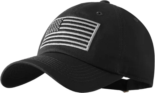 Miniatura 57 de IIN Gorra de béisbol con bandera estadounidense para hombres y mujeres, de perfil bajo, militar, militar, militar, para papá