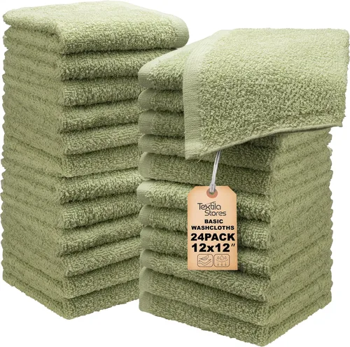 Miniatura 30 de Toallas de baño básicas medianas de 24 x 48 pulgadas, paquete de 6, color beige, suaves y absorbentes, toallas de algodón multiusos para baño, spa