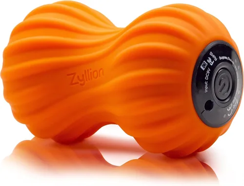 Zyllion Bola de masaje vibratoria de maní con 4 modos - Rodillo masajeador eléctrico inalámbrico recargable de tejido profundo para aliviar el dolor