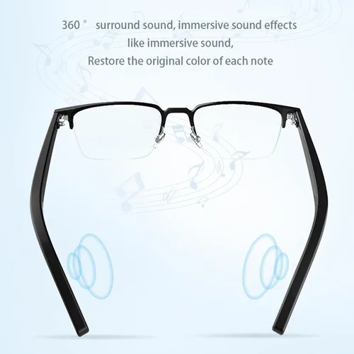 Miniatura 5 de Gafas Bluetooth inteligentes de audio para hombres y mujeres con altavoces, control de dientes azules, con altavoces, para hombres y mujeres, gafas