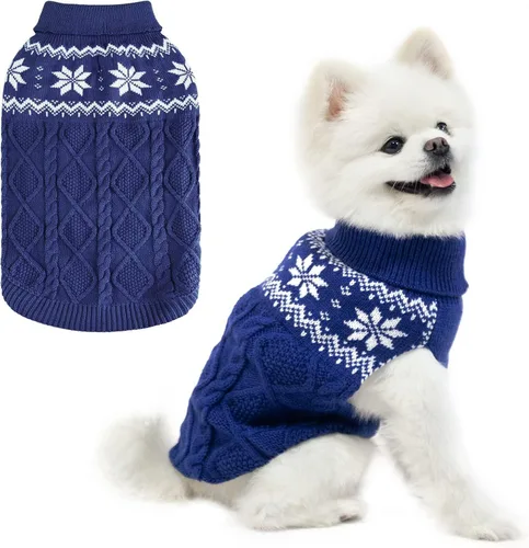 Suéter Cálido de Invierno para Perros - Ropa para Mascotas en Clima Frío para Perros Pequeños, Medianos y Grandes para Interiores y Exteriores, Ropa
