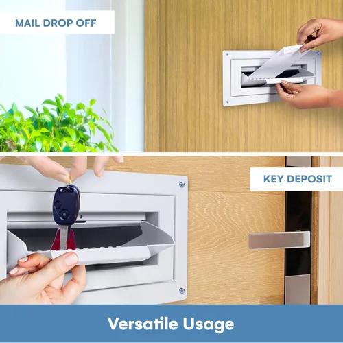 Miniatura 5 de flybold Caja de bloqueo para llaves a través de la puerta, resistente a la lluvia, para negocios, con llaves de bloqueo tubular, deflector, evita