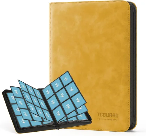Miniatura 15 de Carpeta con cremallera de 12 bolsillos para 720 tarjetas, bolsillos laterales seguros de carga, carpeta de álbum de tarjetas intercambiables, Negro