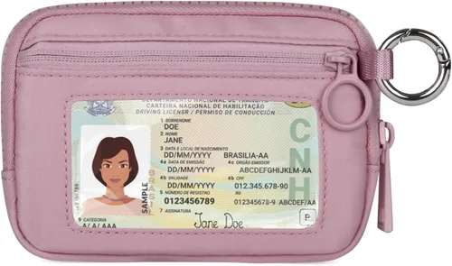 Miniatura 9 de La Cartera Iris con Cremallera y Ranura para Tarjetas con Ventana para Identificación, Monedero para Mujer con Cremallera, Llavero Mini Portátil
