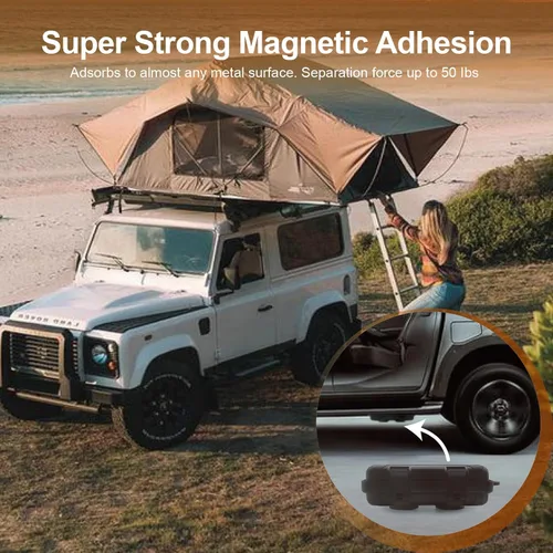 Miniatura 3 de Llavero magnético, imanes fuertes, color negro Hide-A-Key Box Under Car, Dual Extra-Strong Magnets, Large Capacity Multifunctional Design for Home