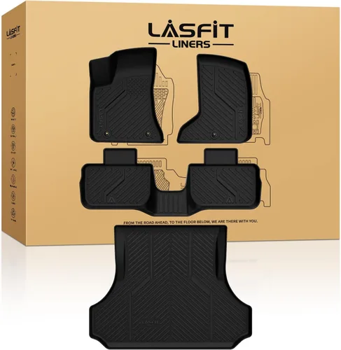 Miniatura 22 de LASFIT - Alfombrillas para Ram 1500 2019-2024 Cabina Tripulación con Cubo de Almacenamiento Bajo el Asiento Trasero