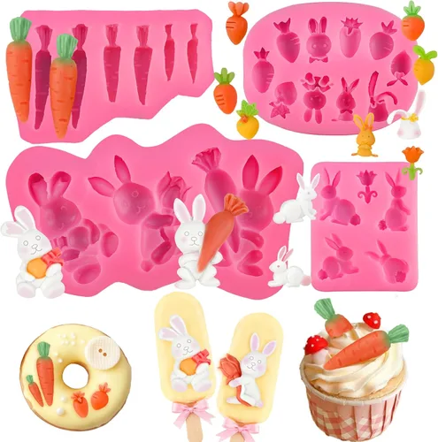 Miniatura 13 de 5 moldes de silicona para números de letras, molde de silicona de hojas de rosa, molde de números del alfabeto para fondant de chocolate, dulces