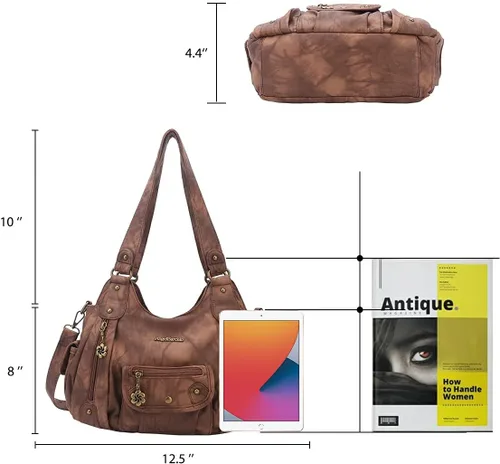 Miniatura 2 de Angel Barcelo Bolsos de cuero sintético para mujer, bolso de hombro, a la moda, bolsas para niñas