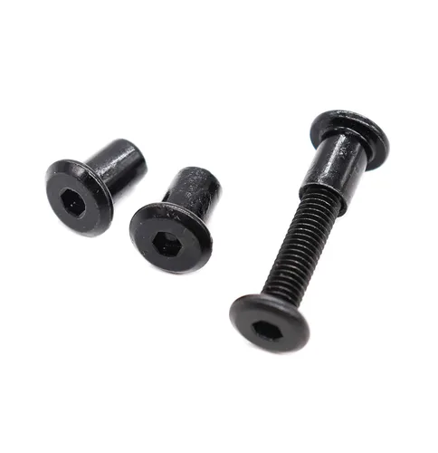 Miniatura 11 de Kit de repuesto de tornillos para cuna de bebé, 100 piezas M6x15mm/0.984 in/1.378 in/1.772 in/2.165 in/2.559 in/2.953 in/2.953 in Negro Hex Drive