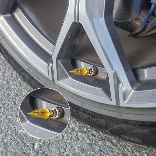 Miniatura 4 de Tapones de válvula SINGARO de 1.77 pulgadas, aleación de aluminio, a prueba de polvo e impermeables, aptos para automóviles, camiones y motocicletas