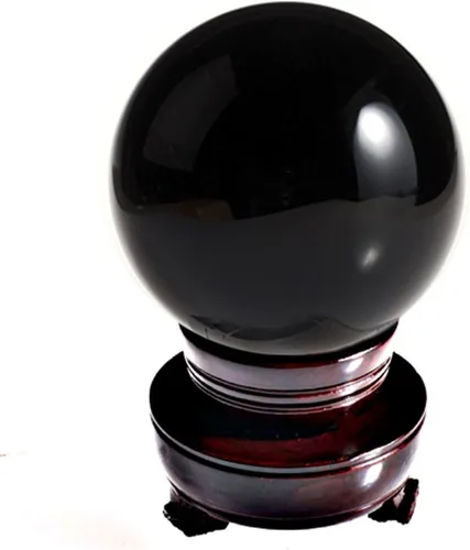 Miniatura 7 de Amlong Crystal Esfera de adivinación de meditación Feng Shui, bola de cristal, bola decorativa con soporte de madera y caja de regalo, morado, 3.1