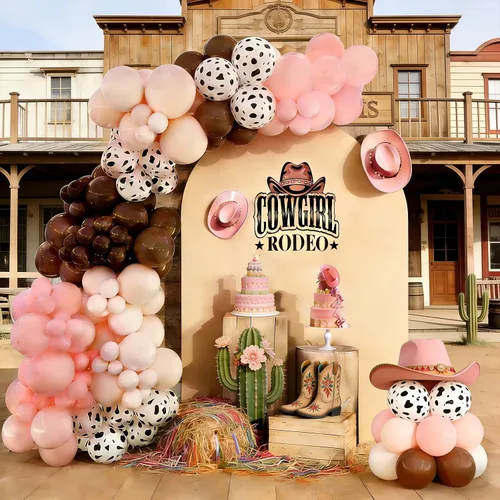 Miniatura 9 de Kit de guirnalda de arco de globos de color rosa claro, doble relleno, mate, rosa, marrón, crema, melocotón, globos de látex de diferentes tamaños