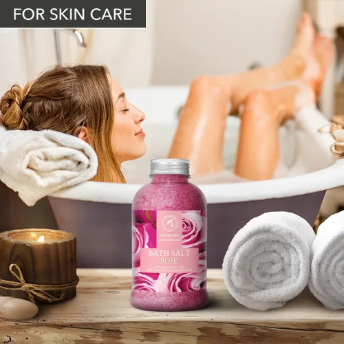 Miniatura 6 de Sales de baño de rosas de 21.16 onzas, aceite de palisandro natural y extracto de rosa, lo mejor para relajarse, buen sueño, belleza, baño, cuidado