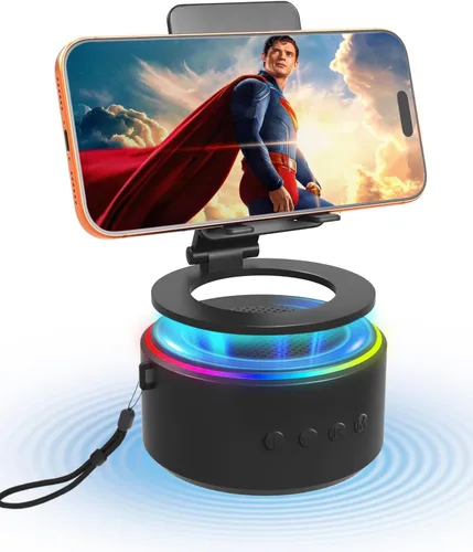 Funistree Regalos para hombres, él, marido, día del padre, soporte para teléfono celular con altavoz Bluetooth inalámbrico, regalos de cumpleaños de