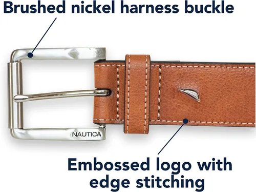 Miniatura 4 de Nautica Cinturón de mezclilla con logotipo en relieve para hombre