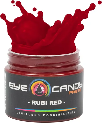 Miniatura 20 de Eye Candy Pasta de pigmento de resina, color epoxi altamente pigmentado, 2 onzas, sólida no metálica, mezclable para tonos personalizados (rojo buey)