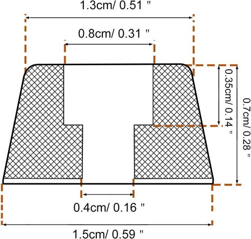Miniatura 5 de 20 patas de goma suaves para tabla de cortar con tornillos de acero inoxidable, 0.28 x 0.59 (HD), suaves, antideslizantes, no dejan marcas