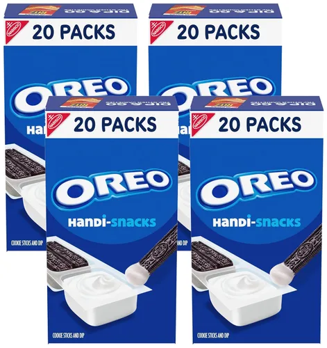Miniatura 20 de Handi-Snacks OREO - Paquetes de bocadillos para salsa de galletas y creme, 20 paquetes de aperitivos
