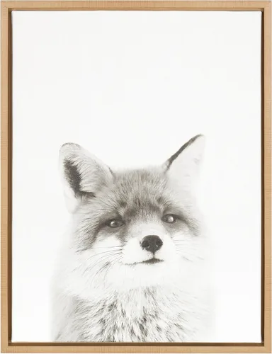 Miniatura 8 de Kate and Laurel Lienzo enmarcado de Sylvie Fox por Simon Te of Tai Prints; 23 x 33 pulgadas, gris; impresión decorativa de animales para pared