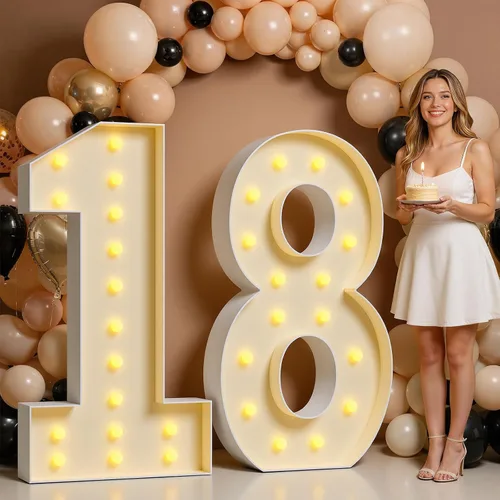 Miniatura 10 de Marquesina - Kit decorativo gigante de 5 pies para decoración de fiestas, cumpleaños, aniversario Número 5