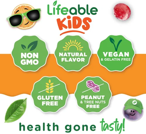 Miniatura 4 de Lifeable Gomitas de apoyo inmunológico para niños, vitamina C y zinc de saúco, suplemento de apoyo inmunológico de gran sabor, gomitas de saúco