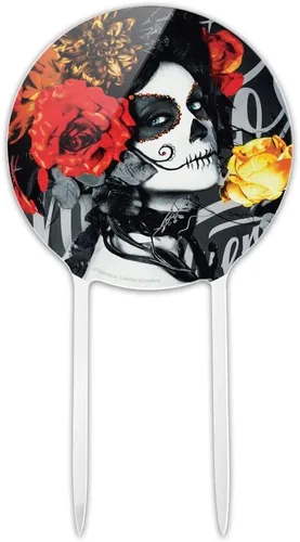 Decoración acrílica para tartas de Día de los Muertos, Día de los Muertos, decoración de fiesta para boda, aniversario, cumpleaños, graduación