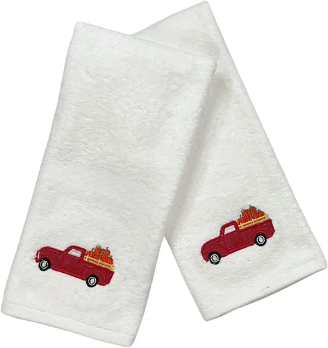 Miniatura 15 de Serfina Home Harvest - Toallas de mano para baño, diseño bordado de hojas de otoño grises y grises, 100% algodón, 16 x 25 pulgadas, juego de 2 piezas