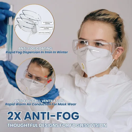 Miniatura 3 de Ansi Z87.1 Ansi Z87.1 - Gafas de seguridad antivaho para hombres y mujeres, gafas de laboratorio resistentes a arañazos e impactos, gafas