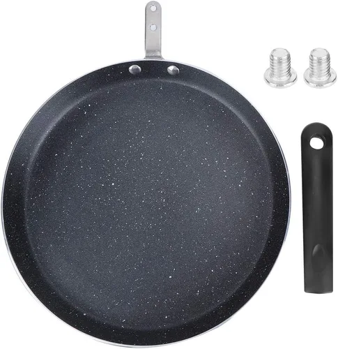 Miniatura 6 de Plplaaoo Sartén antiadherente para crepes, sartén de aluminio para panqueques con mango cómodo, sartén de calefacción uniforme, revestimiento