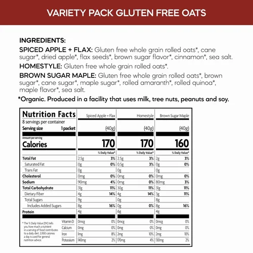 Miniatura 2 de Nature's Path - Paquete de variedad de avena orgánica, 11.3 oz (Paquete de 6), sin gluten, sin transgénicos