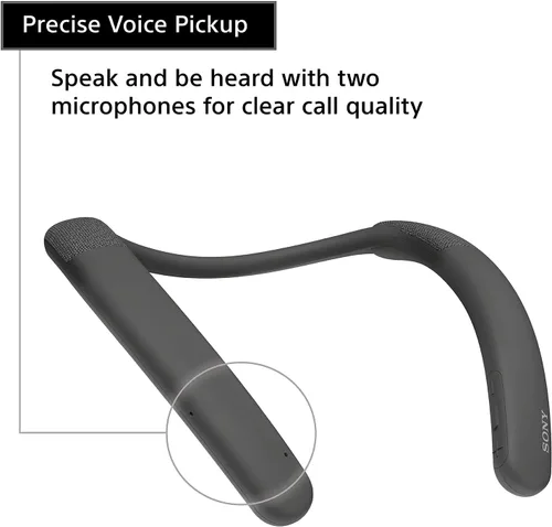 Miniatura 6 de Sony SRS-NB10 Altavoz Bluetooth con banda para el cuello inalámbrico, cómodo y ligero con tecnología para trabajar desde casa, micrófono