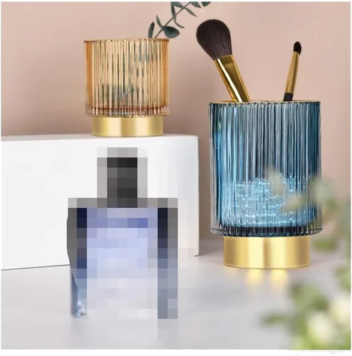 Miniatura 6 de Soporte para brochas de maquillaje, soporte para bolígrafos de vidrio, organizador de lápices de oficina, organizador único de almacenamiento