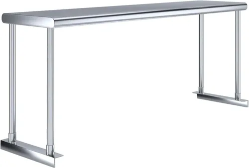 Estante individual de acero inoxidable para mesa de preparación de 30 pulgadas, 12 pulgadas de profundidad, certificado NSF, estante adicional de