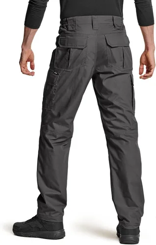 Miniatura 2 de CQR Pantalones tácticos tipo cargo para hombre, tejido ripstop, resistentes al agua, ligeros, para artículos de uso diario, para trabajo, senderismo