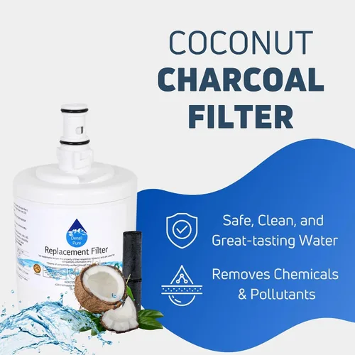 Miniatura 4 de Paquete de 2 filtros de agua de repuesto para refrigerador Whirlpool ED25TEXHW00, compatible con Whirlpool 8171413, 8171414 cartucho de filtro