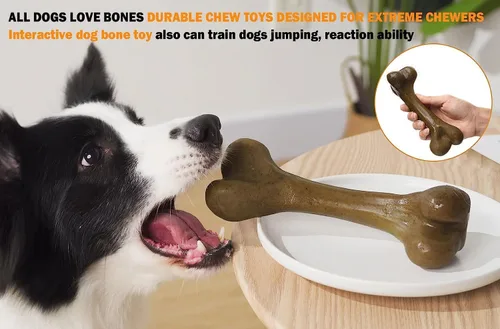 Miniatura 4 de Juguetes agresivos para masticar para perros, huesos de nailon, indestructibles, duraderos, juguetes de dentición para perros medianos y grandes