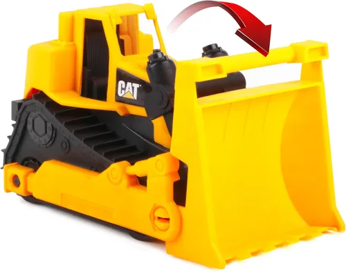 Miniatura 4 de Cat Construction Fleet - Bulldozer Toy de 10 pulgadas, plástico resistente, hoja de trabajo y ruedas libres, vehículo de caja de arena