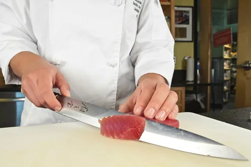 Miniatura 2 de Mercer Culinary, colección asiática. Cuchillo rebanador., 12" (30 cm), De madera madera (Wooden Handle)