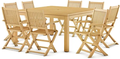 Miniatura 11 de Amazonia Teak Budapest - Juego de comedor rectangular de teca (7 piezas)