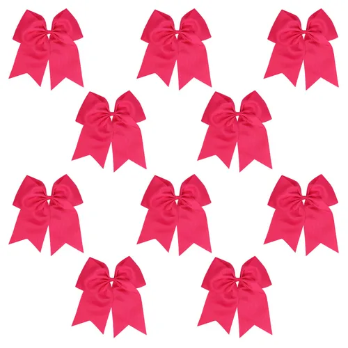 Miniatura 8 de Kenz Laurenz Lazos grandes para el pelo de 7 pulgadas, accesorios clásicos grandes para adolescentes, mujeres y niñas, animadoras de sóftbol